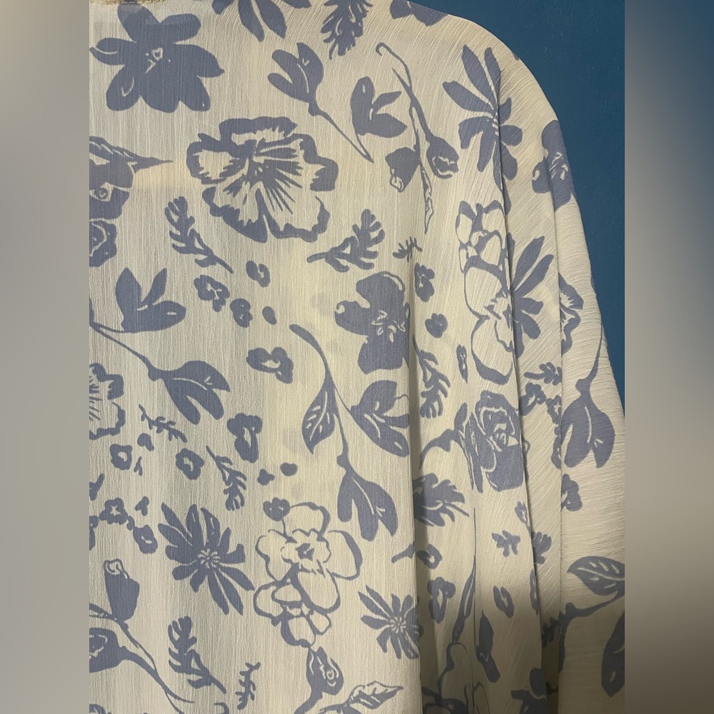 Sonoma Blue and Cream Floral Cover-Up - Picture 8 of 8